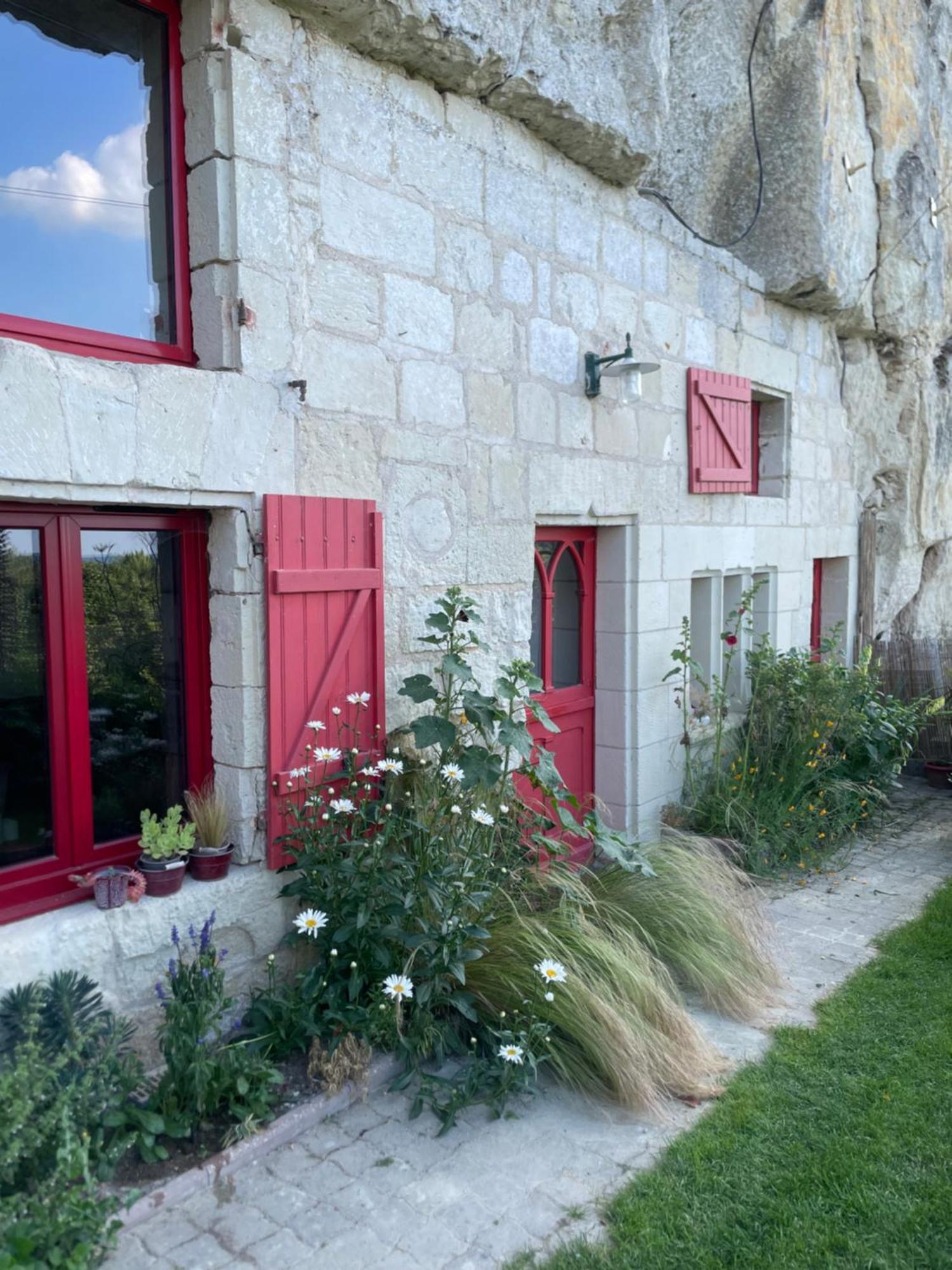Gite Des Perreyeurs - Maison Troglodyte Avec Vue Sur Loire Montsoreau Exterior photo